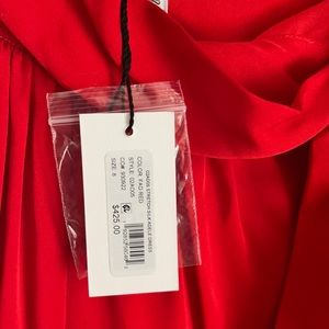 Never worn, size 8 (6) gorgeous red silk dress. Perfect for Holidays